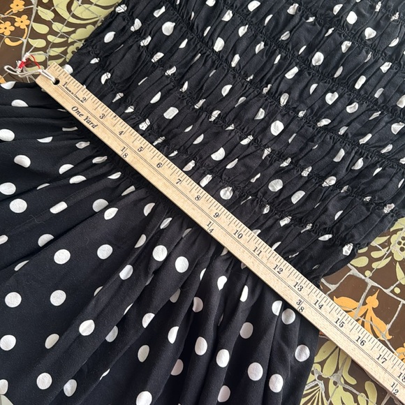 H&M DRESS SMOCKED POLKA DOT Sz:XS - Picture 8 of 10